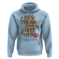 Funny New Year Same Hot Mess Hoodie New Year's Eve Resolutions Red Lips