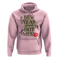 Funny New Year Same Hot Mess Hoodie New Year's Eve Resolutions Red Lips