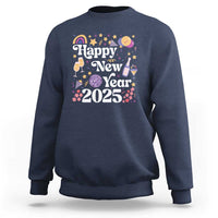 Happy New Year 2025 Sweatshirt Cute New Year's Eve Party - Wonder Print Shop