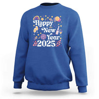 Happy New Year 2025 Sweatshirt Cute New Year's Eve Party - Wonder Print Shop