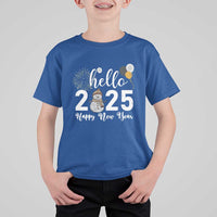 Hello 2025 Happy New Year T Shirt For Kid Snowman Firework New Year's Eve - Wonder Print Shop