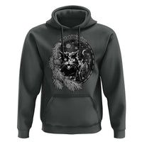 Funny Yule Black Cat Mistletoe Jolakotturinn Hoodie