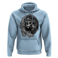 Funny Yule Black Cat Mistletoe Jolakotturinn Hoodie