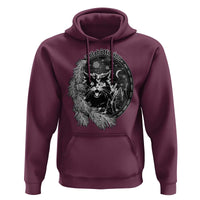 Funny Yule Black Cat Mistletoe Jolakotturinn Hoodie