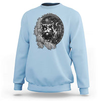 Funny Yule Black Cat Mistletoe Jolakotturinn Sweatshirt - Wonder Print Shop