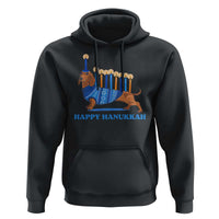 Funny Happy Hanukkah Dachshund Wiener Dog Menorah Hoodie