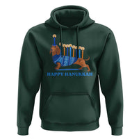 Funny Happy Hanukkah Dachshund Wiener Dog Menorah Hoodie