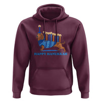 Funny Happy Hanukkah Dachshund Wiener Dog Menorah Hoodie