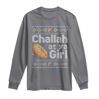 Funny Hanukkah Long Sleeve Shirt Challah At Ya Girl Jewish Holiday