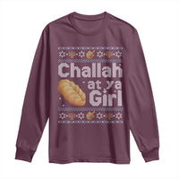 Funny Hanukkah Long Sleeve Shirt Challah At Ya Girl Jewish Holiday