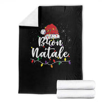 Funny Buon Natale Throw Blanket Italian Christmas Italy Pride Santa Hat - Wonder Print Shop