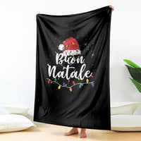 Funny Buon Natale Throw Blanket Italian Christmas Italy Pride Santa Hat - Wonder Print Shop