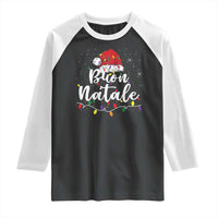 Funny Buon Natale Raglan Shirt Italian Christmas Italy Pride Santa Hat - Wonder Print Shop