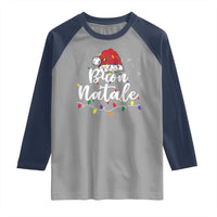 Funny Buon Natale Raglan Shirt Italian Christmas Italy Pride Santa Hat - Wonder Print Shop