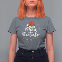 Funny Buon Natale T Shirt For Women Italian Christmas Italy Pride Santa Hat - Wonder Print Shop