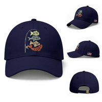 Funny Here Fishy Fishy Retro Fisherman Baseball Cap