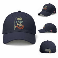 Funny Here Fishy Fishy Retro Fisherman Baseball Cap