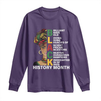 Black History Month Brilliant Brave Bold Long Sleeve Shirt African American Pride