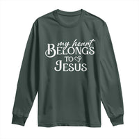 My Heart Belongs To Jesus Long Sleeve Shirt Christian Religious God Valentine's Day
