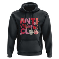 Funny Anti Valentine Club Hoodie Retro Anti Valentine's Day Middle Finger