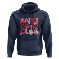 Funny Anti Valentine Club Hoodie Retro Anti Valentine's Day Middle Finger