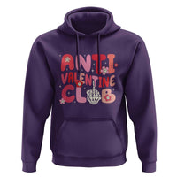 Funny Anti Valentine Club Hoodie Retro Anti Valentine's Day Middle Finger