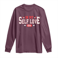 Funny Anti Valentine's Day Long Sleeve Shirt In My Self Love Era Singles Awareness Day