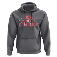 Funny Galentine's Day Hoodie Oh Hey Galentine Retro Heart