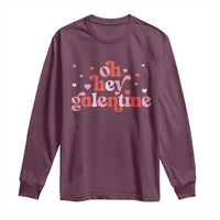 Funny Galentine's Day Long Sleeve Shirt Oh Hey Galentine Retro Heart