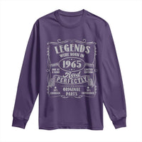 Funny Birthday Legends Were Born In 1965 Long Sleeve Shirt Vintage BDay Father's Day