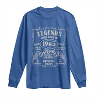 Funny Birthday Legends Were Born In 1965 Long Sleeve Shirt Vintage BDay Father's Day
