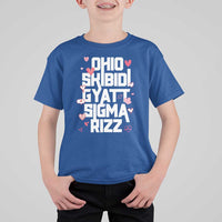 Funny Skibidi Rizz Gyatt Ohio Sigma Valentine's Day T Shirt For Kid