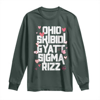Funny Skibidi Rizz Gyatt Ohio Sigma Valentine's Day Long Sleeve Shirt