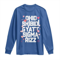 Funny Skibidi Rizz Gyatt Ohio Sigma Valentine's Day Long Sleeve Shirt