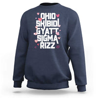 Funny Skibidi Rizz Gyatt Ohio Sigma Valentine's Day Sweatshirt