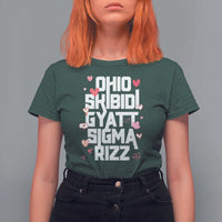 Funny Skibidi Rizz Gyatt Ohio Sigma Valentine's Day T Shirt For Women