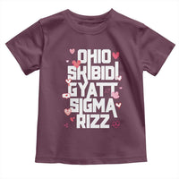 Funny Skibidi Rizz Gyatt Ohio Sigma Valentine's Day Toddler T Shirt