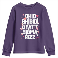 Funny Skibidi Rizz Gyatt Ohio Sigma Valentine's Day Youth Sweatshirt