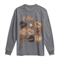African American Proud Black History Month Long Sleeve Shirt Melanin Hearts