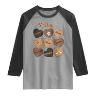 African American Proud Black History Month Raglan Shirt Melanin Hearts