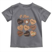 African American Proud Black History Month Toddler T Shirt Melanin Hearts