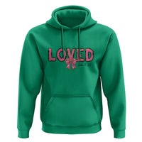Loved John 3:16 Hoodie Christian Religious God Bible Verses Valentine's Day Pink Bow