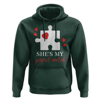 Funny She's My Perfect Match Valentine's Day Couple Matching Hoodie