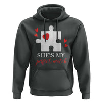 Funny She's My Perfect Match Valentine's Day Couple Matching Hoodie