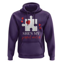 Funny She's My Perfect Match Valentine's Day Couple Matching Hoodie