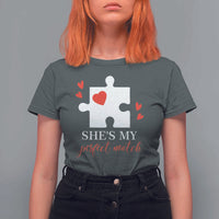 Funny She's My Perfect Match Valentine's Day Couple Matching T Shirt For Women