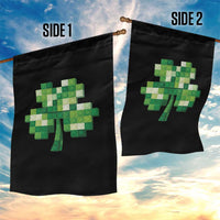 Funny St Patricks Day Shamrock Building Blocks Bricks Garden Flag