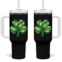 Funny St Patricks Day Shamrock Building Blocks Bricks Tumbler With Handle