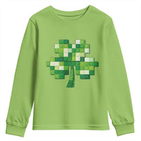 Funny St Patricks Day Shamrock Building Blocks Bricks Youth Sweatshirt