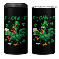 Funny F Caw F Chicken St Patricks Day 4 in 1 Can Cooler Tumbler Irish Beer Drinking Shamrock Print